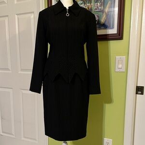 Vintage Joseph Ribkoff Pin Stripe Skirt and Matching Jacket